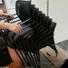Black Mesh Back Stacking Office Guest Chairs